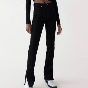 ZARA split high rise skinny jeans
